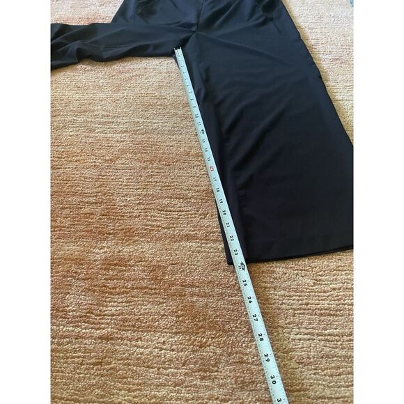 Joan Vass Women Black Straight Leg Cropped Stretch Very light and thin Pants L - Picture 5 of 8